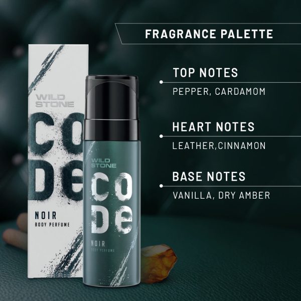 WILD STONE CODE Noir Body Perfume 120m - Image 3