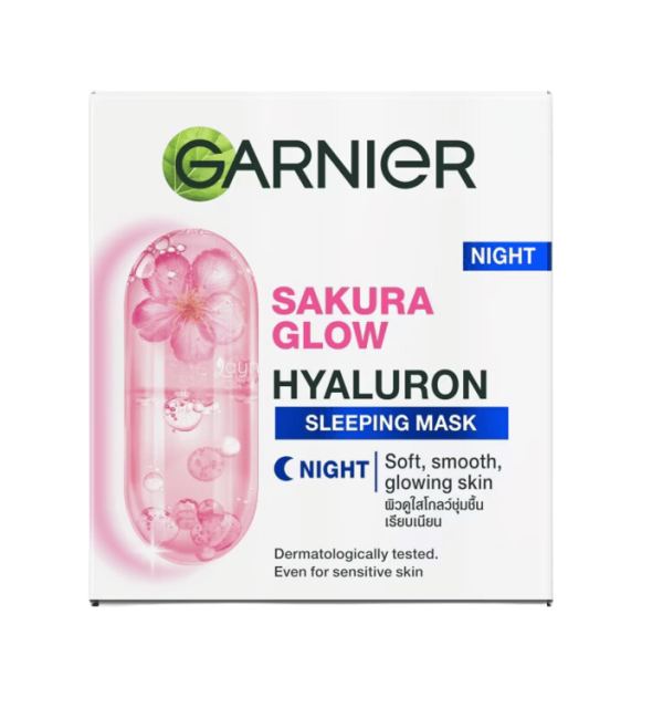 Garnier Sakura Glow Hyaluron Sleeping Mask Night Cream 50 Ml - Image 2