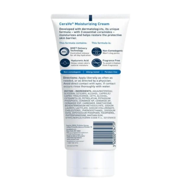 CeraVe Moisturizing Cream - Normal To Dry Skin 236ml - Image 2