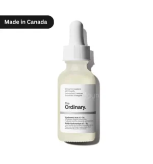 "The Ordinary Hyaluronic Acid 2% + B5 with Ceramides serum bottle – Clear, lightweight formula for multi-layer hydration and skin barrier support."