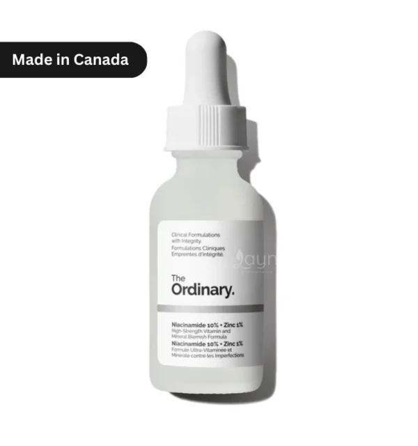 "The Ordinary Niacinamide 10% + Zinc 1% 30ml dropper bottle – Serum for oily, acne-prone skin. Reduces pores, controls shine, and prevents breakouts."
