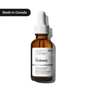 "The Ordinary Retinol 1% in Squalane 30ml dropper bottle – Anti-aging serum with retinol and squalane. Gentle formula for reducing wrinkles and improving texture."