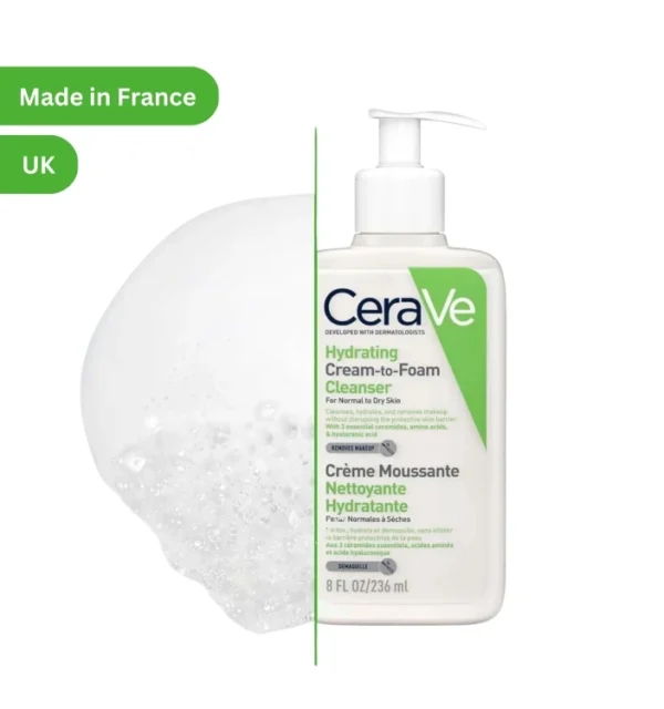 Cerave Hydrating Cream-to-Foam Cleanser 236ml