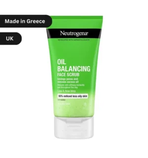 "Neutrogena Oil Balancing Face Scrub 150ml tube, exfoliating scrub with Lime & Aloe Vera for oily skin and pore cleansing in Bangladesh’s humid climate."