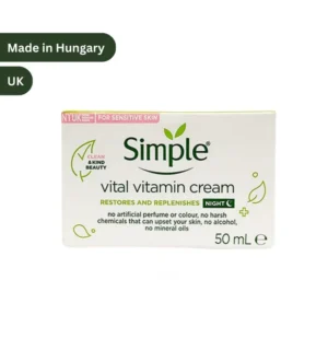 "Simple Vital Vitamin Night Cream 50ml – Hydrating & Nourishing | Best Night Cream in Bangladesh"