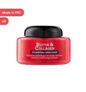 XHC Biotin & Collagen Hydrating Hair Mask jar, a deep conditioning treatment for strong, thick, and hydrated hair.