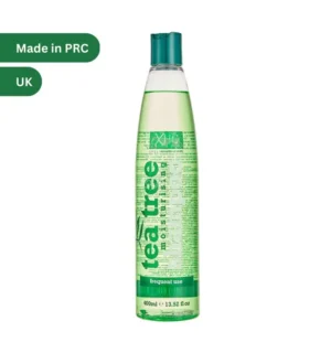 "XHC Tea Tree Moisturising Shampoo 400ml bottle, infused with tea tree extract for a refreshed scalp and hydrated hair."