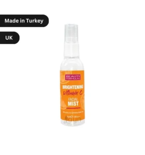 Beauty Formulas Brightening Vitamin C Facial Mist – 55ml hydrating facial spray with citrus glow. Made in Turkey. বিউটি ফর্মুলাস ভিটামিন C ফেস মিস্ট – ৫৫ml ত্বক সতেজ ও উজ্জ্বল রাখার জন্য। তৈরি: তুরস্ক।