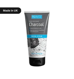 Beauty Formulas Activated Charcoal Facial Scrub 150ml – Exfoliating scrub for deep pore cleansing অ্যাকটিভেটেড চারকোল ফেশিয়াল স্ক্রাব – ১৫০ml | ডিপ ক্লিনিং ও এক্সফোলিয়েশনের জন্য উপযুক্ত