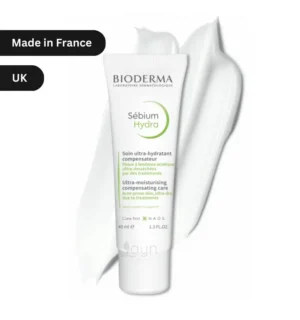 "Bioderma Sébium Hydra Moisturiser 40ml tube – French dermatological cream for ultra-dry, acne-prone skin. Hydrates without clogging pores. Ideal for post-treatment care."