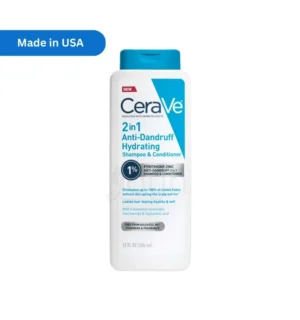 CeraVe 2-in-1 Anti-Dandruff Hydrating Shampoo & Conditioner 355ml USA – pyrithione zinc shampoo for dandruff and dry scalp available at Layn Bangladesh