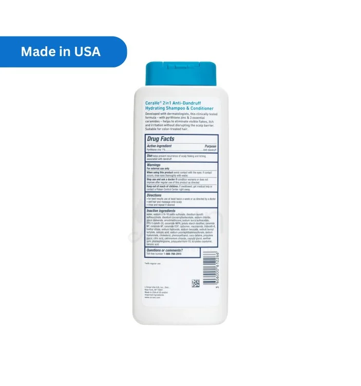 CeraVe 2-in-1 Anti-Dandruff Hydrating Shampoo 355ml - Image 2