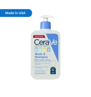 CeraVe Baby Wash and Shampoo 473ml USA version – gentle baby cleanser with ceramides available at Layn Bangladesh
