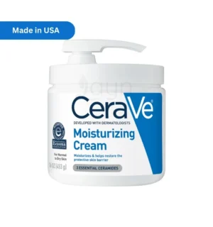 CeraVe Moisturizing Cream 453g pump made in USA – hydrating cream for dry skin available at Layn Bangladesh