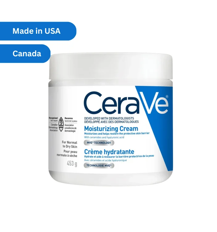 CeraVe Moisturizing Cream 453g Canada version – hydrating cream for dry skin imported by Layn Bangladesh