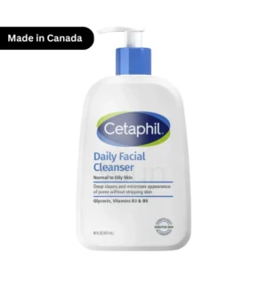 Cetaphil Daily Facial Cleanser 473ml bottle with pump — Made in Canada- Imported from USA